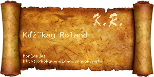 Kókay Roland névjegykártya