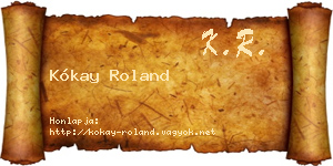 Kókay Roland névjegykártya