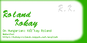 roland kokay business card